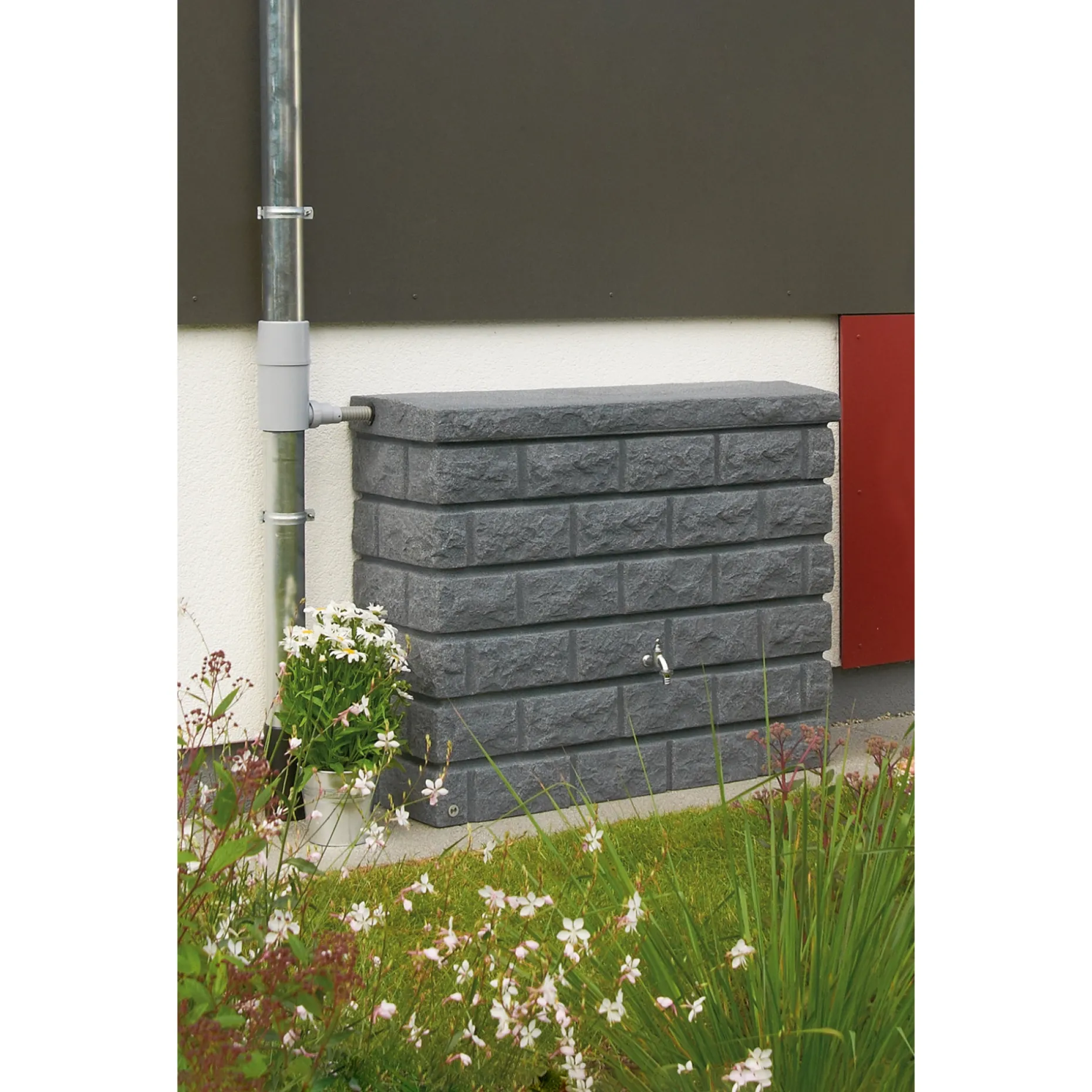 GARANTIA ROKY 400 L REGNVANDSBEHOLDER 40 X 120 X 100 CM GRÅ GRANIT