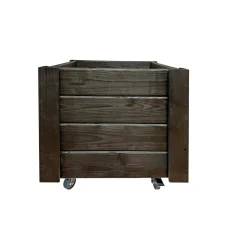 GARDEN LIFE PLANTEKASSE M/HJUL SORT 48 X 48 X 48 CM