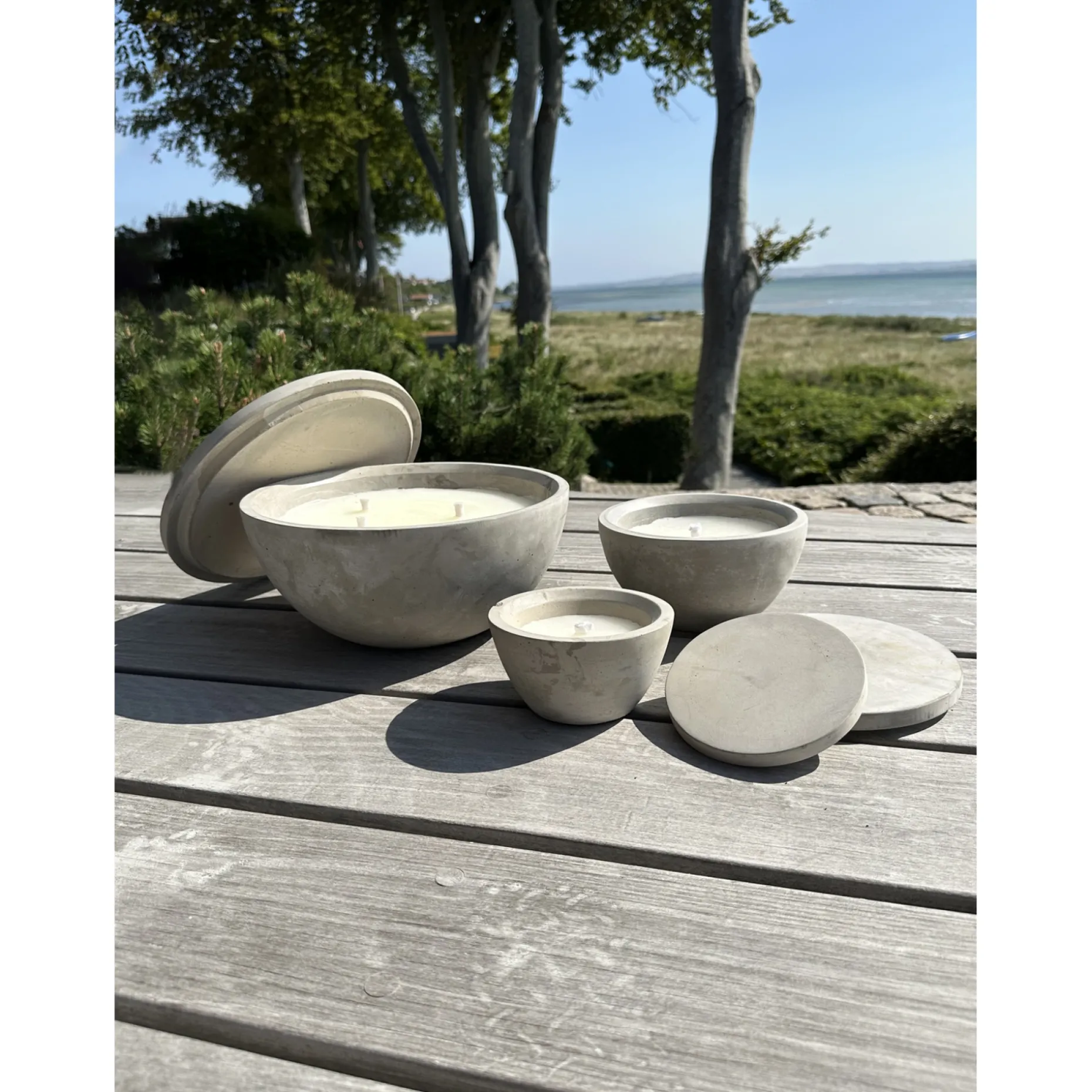 GARDEN LIFE UDENDØRS STEARINLYS BETON GRÅ Ø27,8XH 13,7 CM