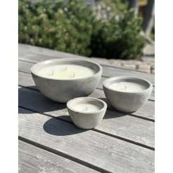 GARDEN LIFE UDENDØRS STEARINLYS BETON GRÅ Ø12,8XH 8,2 CM