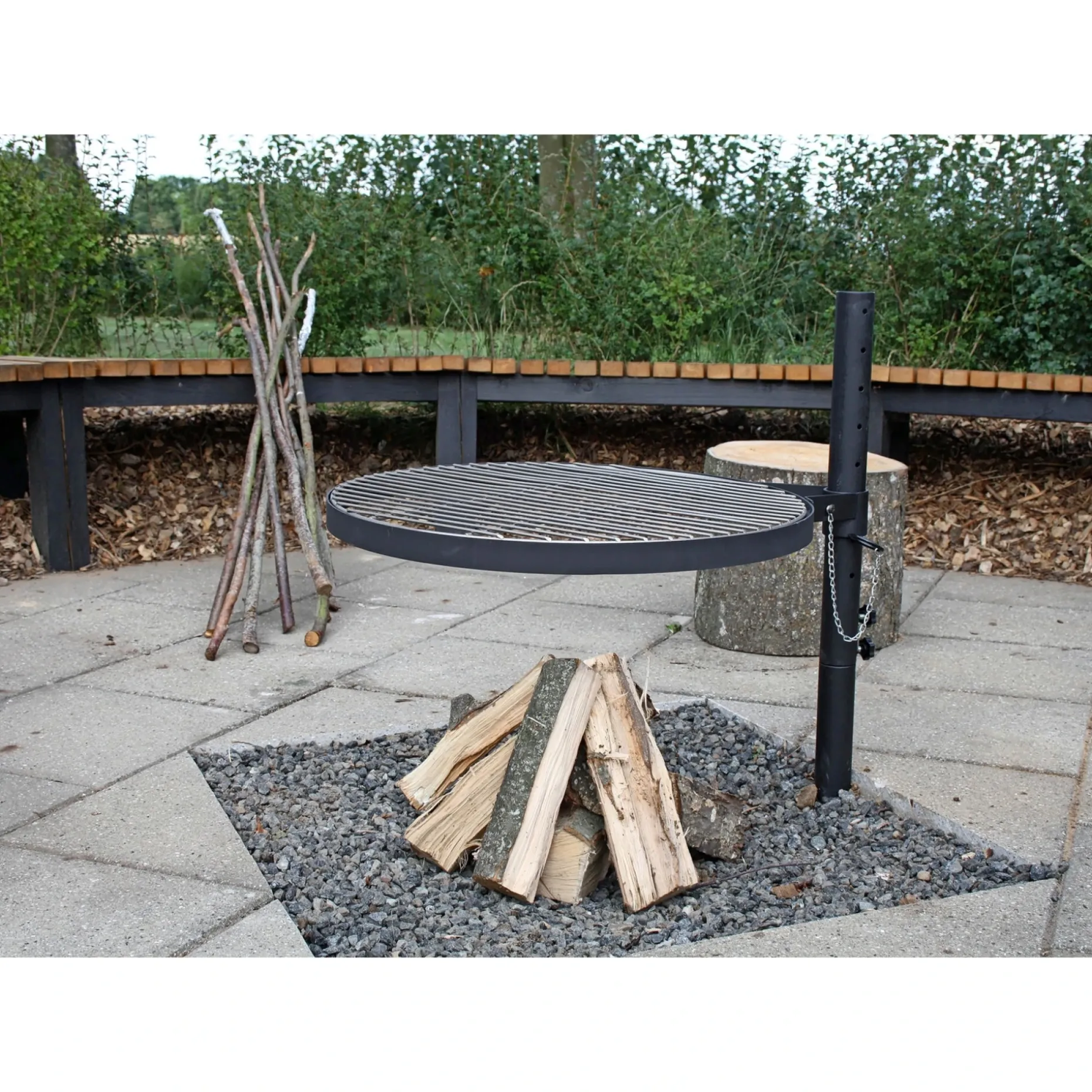 GREENHAND THE PIT FIRE BÅLGRILL INKL. OXFORD FABRIC BÆRETASKE, GRILLRIST