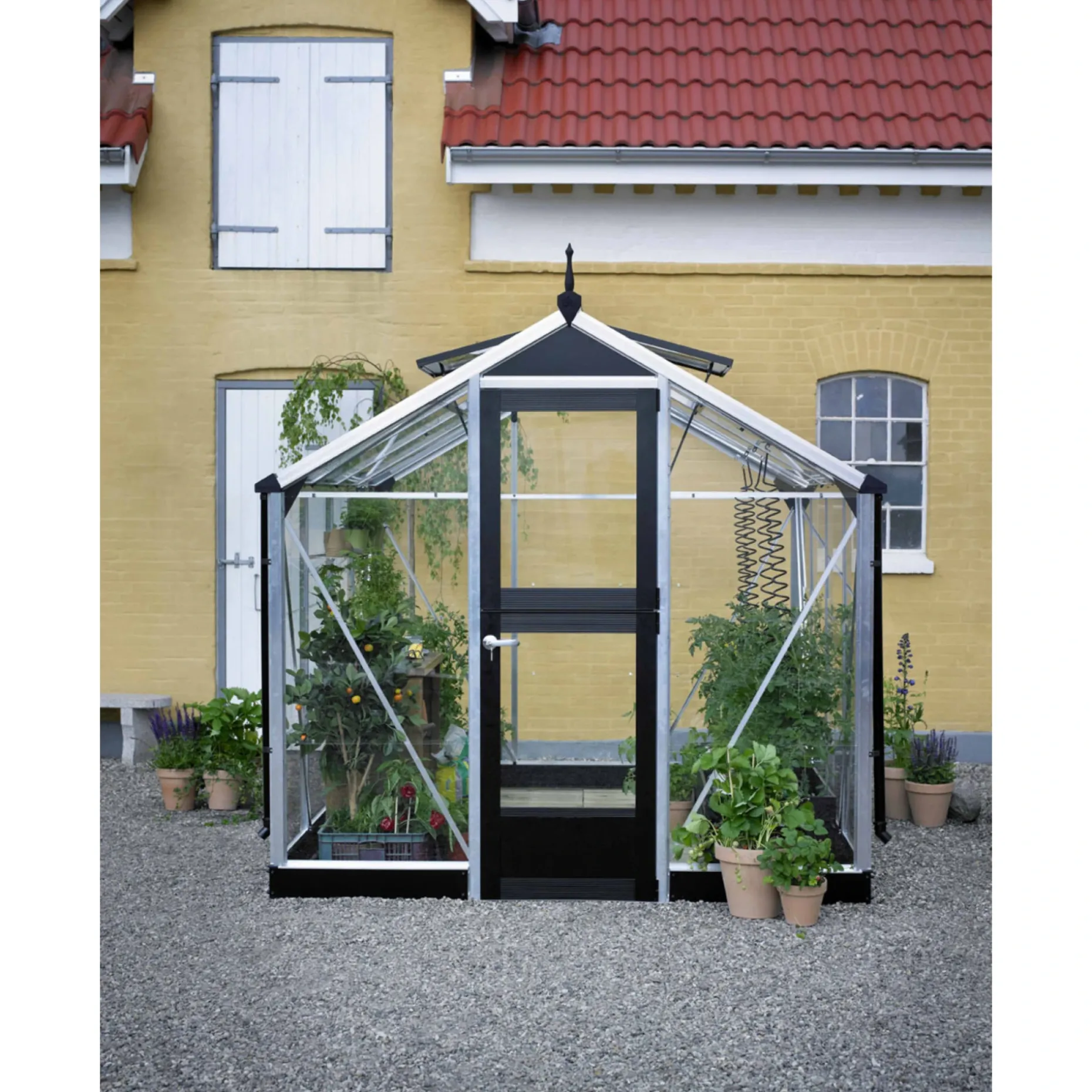 JULIANA COMPACT EKSKL. SOKKEL DRIVHUS 10 MM POLY ALUMINIUM 8,2 M2
