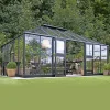 JULIANA GRAND OASE DRIVHUS 3 MM HÆRDET GLAS HELE BANER ANTRACIT 25,6 M2
