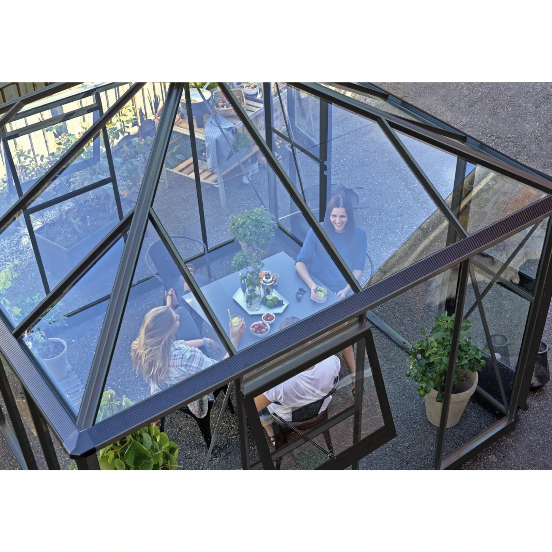 JULIANA OASE ORANGERI 3 MM HÆRDET GLAS HELE BANER ANTRACIT 8,8 M2