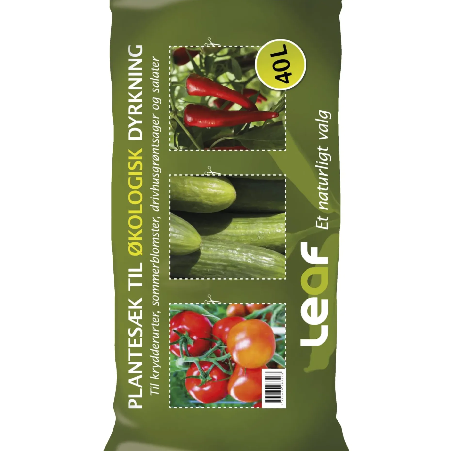 LEAF ØKOLOGISK PLANTESÆK 40 L