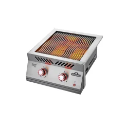 NAPOLEON BUILT-IN 700 18" DOBBELT SIZZLEZONE INDBYGNINGSGRILL RUSTFRIT STÅL