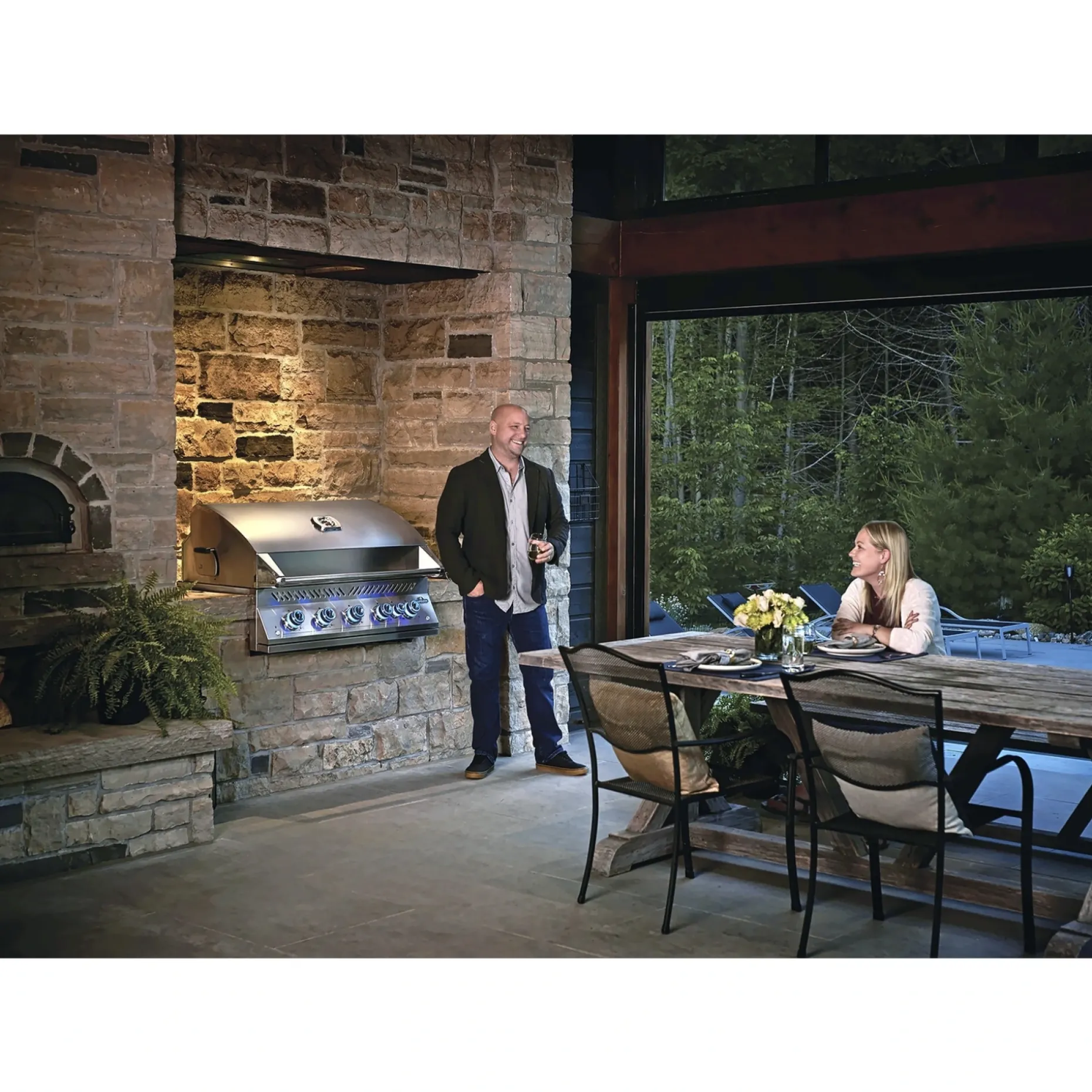 NAPOLEON BUILT-IN 700 SERIE 38" INDBYGNING INDBYGNINGSGRILL SØLV