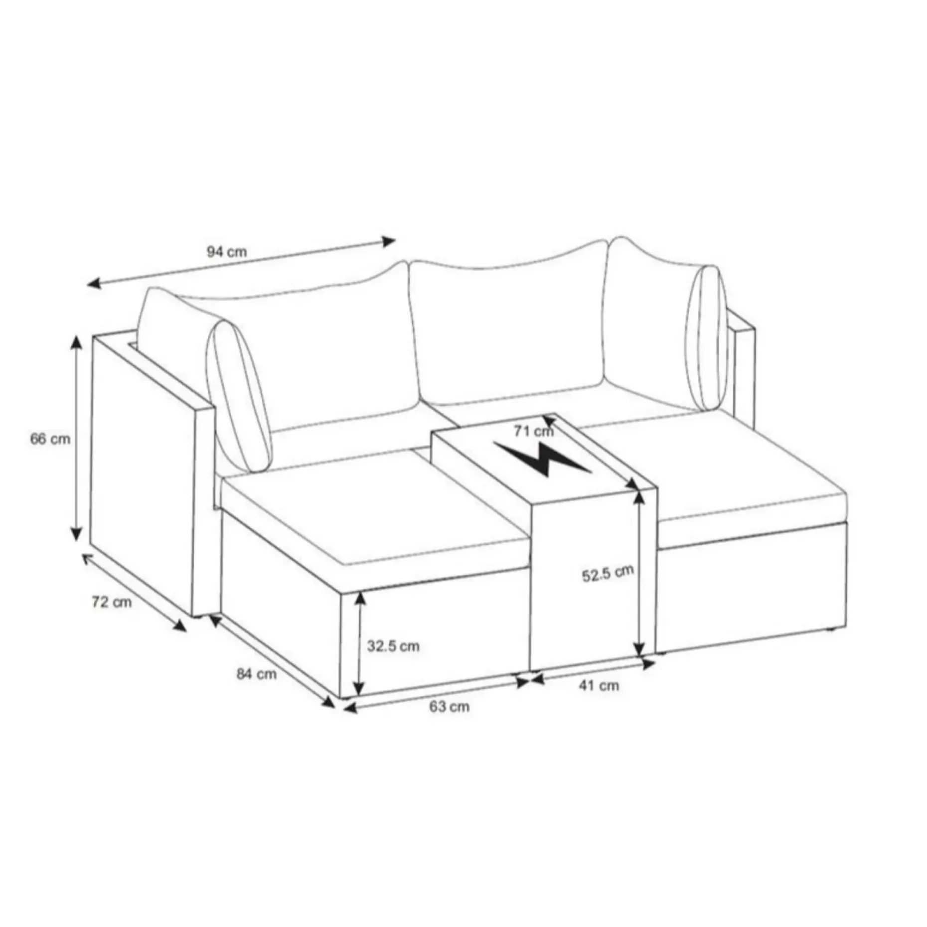 OUTRIUM LISSABON SOFASÆT KUBO