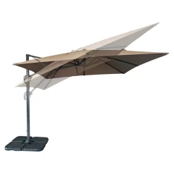 OUTRIUM MESSINA HÆNGEPARASOL SAND/GRÅ 295X295X260