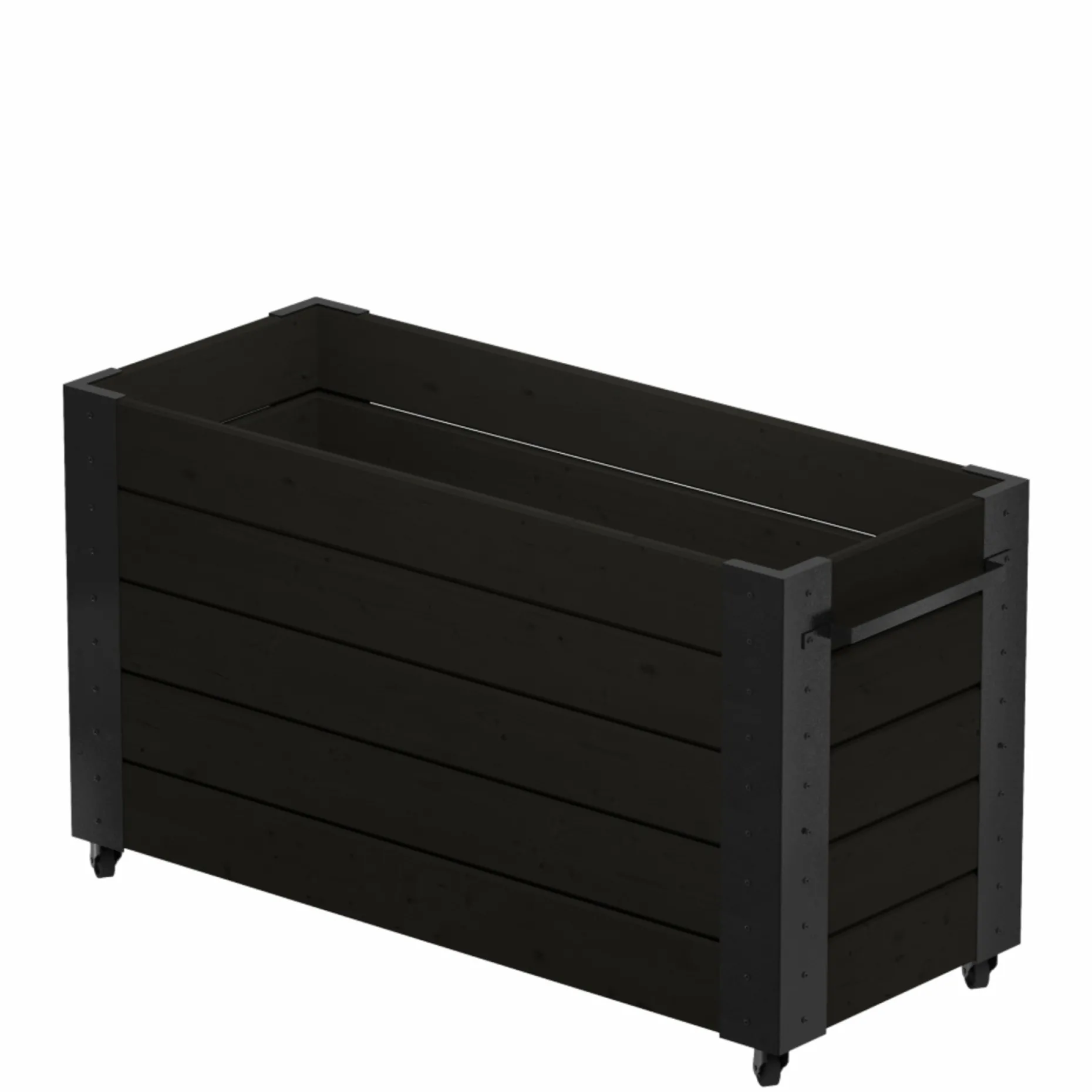 PLUS BLOMSTERKASSE SORT 70 X 50 X 120 CM