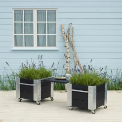 PLUS CUBIC BLOMSTERKASSE SORT 45 X 46 X 50 CM