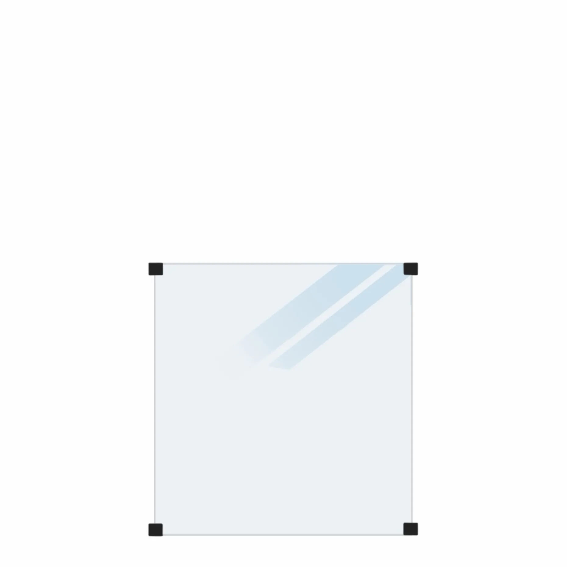 PLUS GLASHEGN LAMINERET FROSTED 90 X 91 X 90 X 0.80 CM