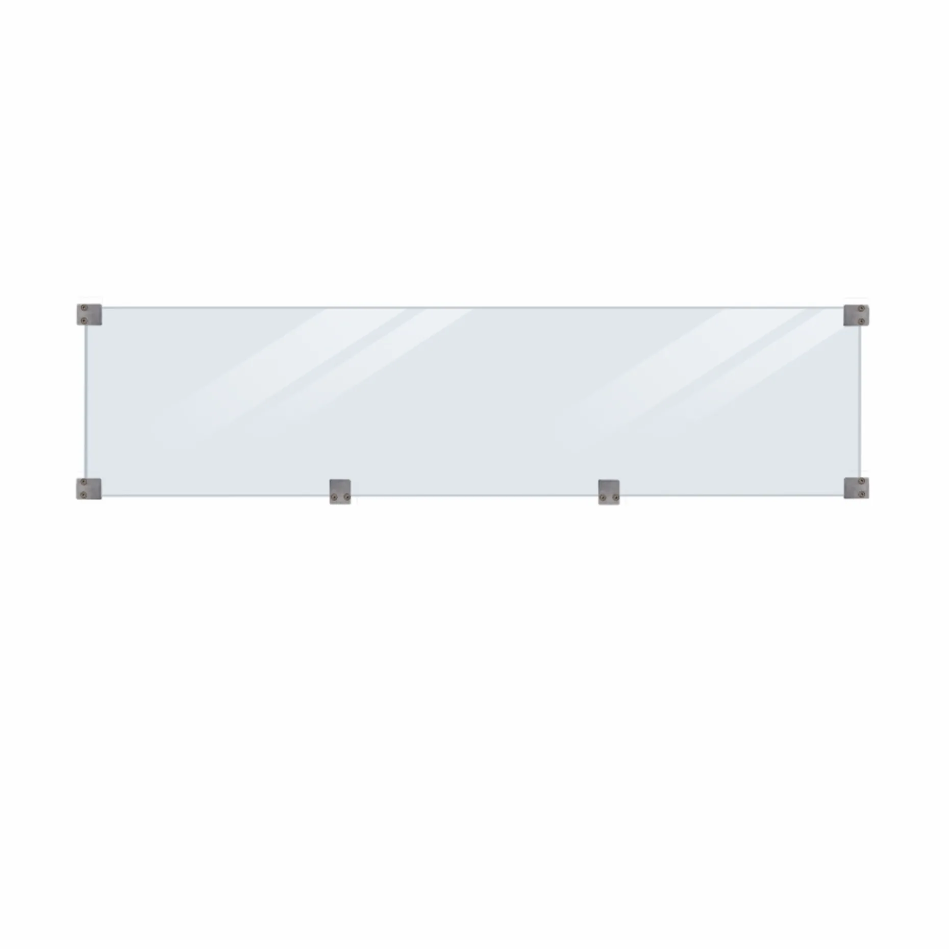 PLUS GLAS T/KLINK-/PLANKEHEGN TRYKIMPRÆGNERET KLAR 174 X 44.60 CM