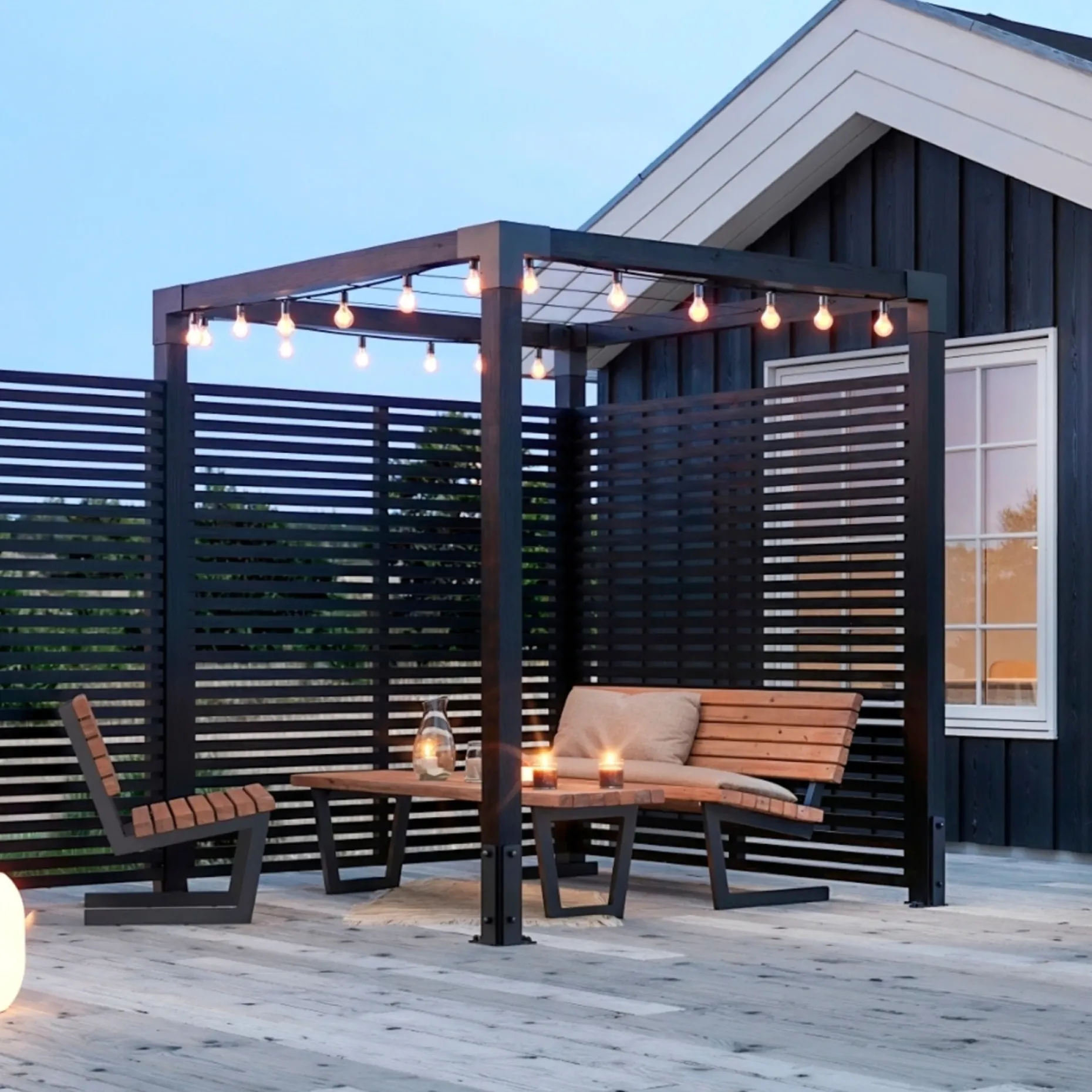 PLUS PERGOLA 208 X 198 X 198 CM SORT