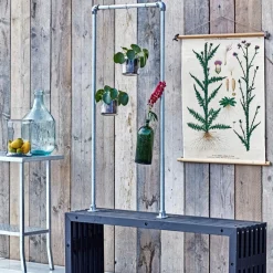 PLUS RUSTIK TRALLEBÆNK SORT 138 CM