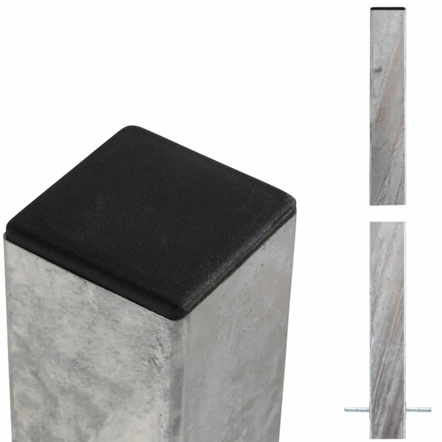 PLUS STÅLSTOLPE VARMGALVANISERET STÅL 8 X 8 X 186 CM