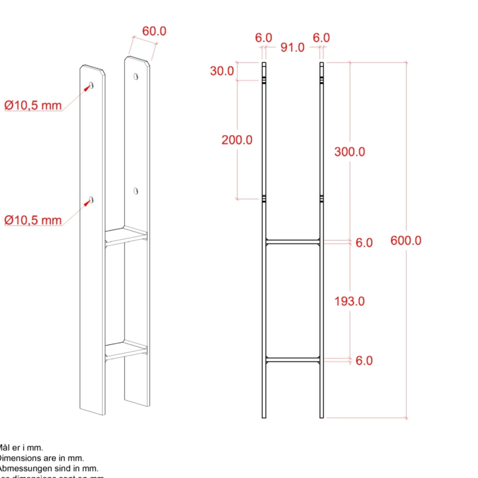 PLUS STOLPEFOD 60 X 9.10 X 60 CM