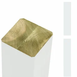 PLUS STOLPE TRYKIMPRÆGNERET HVID 9 X 9 X 208 CM