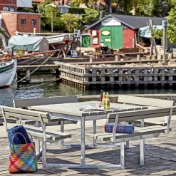 PLUS TWIST BORDBÆNKESÆT GRÅBRUN