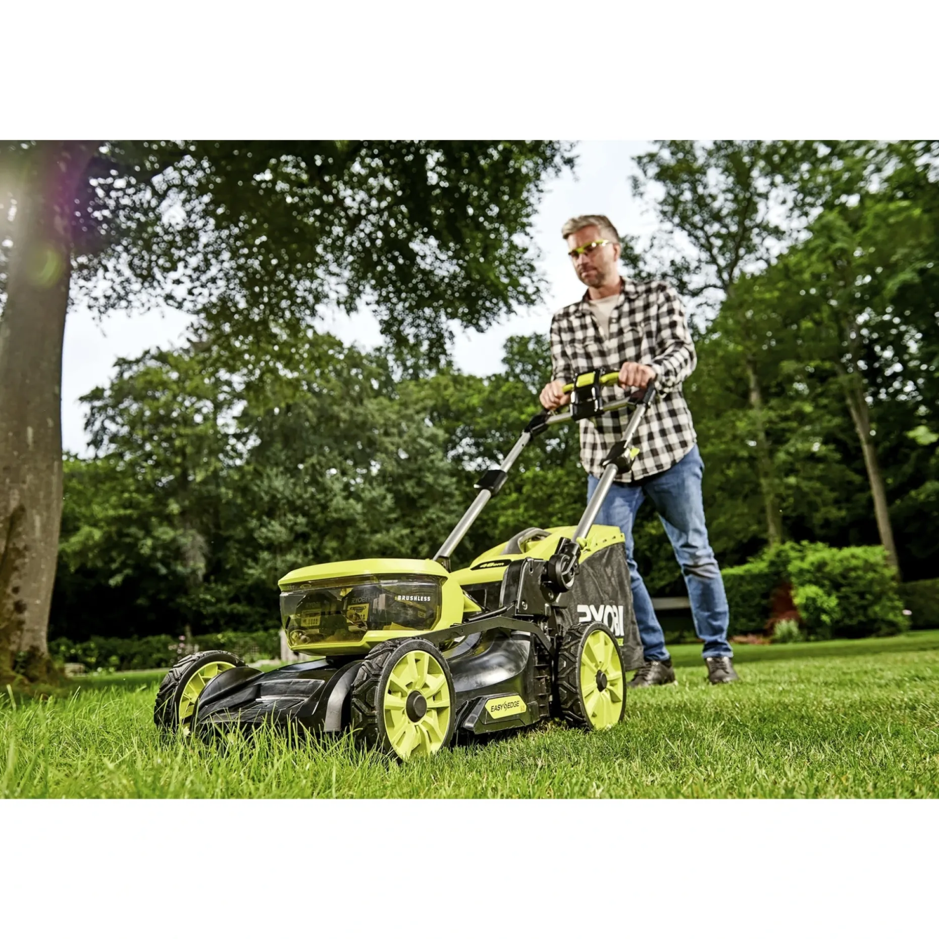 RYOBI MAX POWER RY36LMX46A-240 PLÆNEKLIPPER AKKU 36V MED BATTERI OG LADER