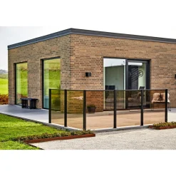 SKAGEN SYSTEMHEGN STOLPE SORT ALUMINIUM 5 X 125 X 5 CM